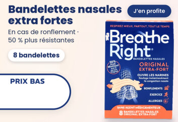 Prix bas Breathe Right bandelettes nasales Original Extra Fort