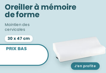 Prix bas Oreiller ergonomique à mémoire de forme Solatium