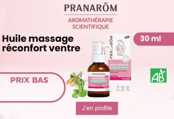 Prix bas Pranarom PranaBB huile massage réconfort ventre Bio
