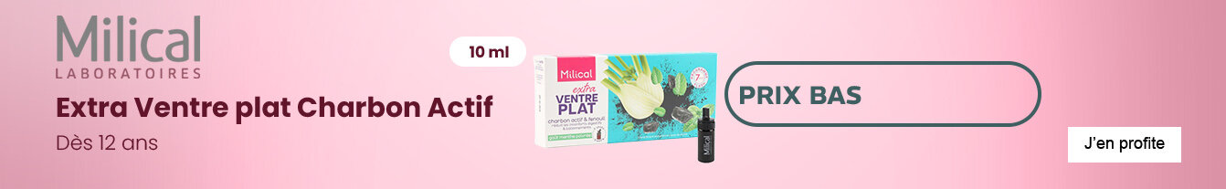Prix bas Milical ventre plat Charbon actif
