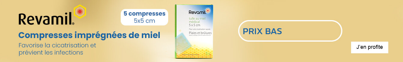 Prix bas Revamil compresses imprégnées de miel