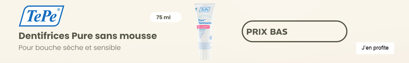 Prix bas TePe Dentifrices Pure sans mousse