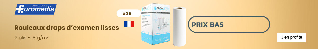 Prix bas rouleaux draps d'examen Euromedis