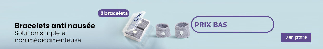 Prix bas Bracelets anti nausée Travel Blue