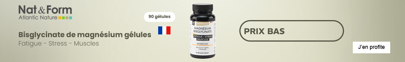 Prix bas Nat et Form Bisglycinate de magnésium gélules