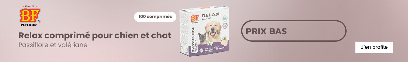 Prix bas BF Petfood Relax comprimé pour chien et chat