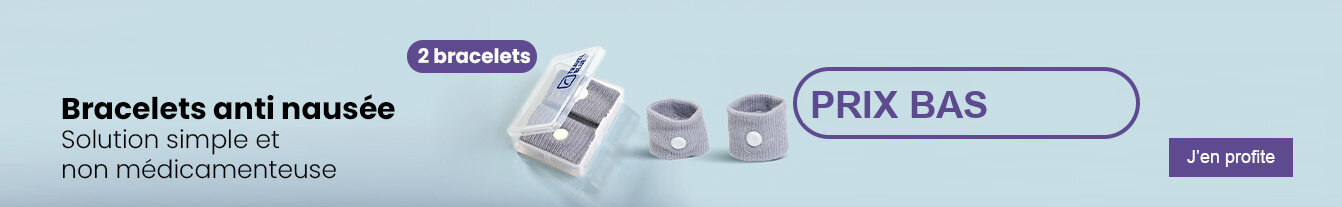 Prix bas Bracelets anti nausée Travel Blue