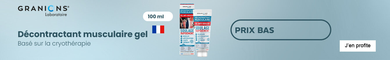 Prix bas gel anti douleur décontractant musculaire Granions