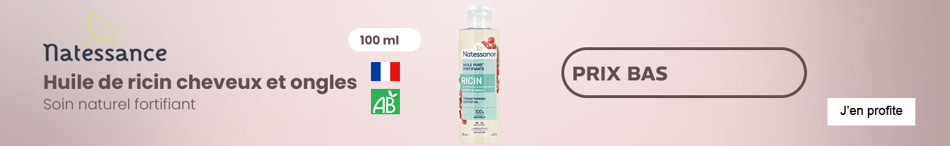 Prix bas Natessance huile de ricin cheveux et ongles