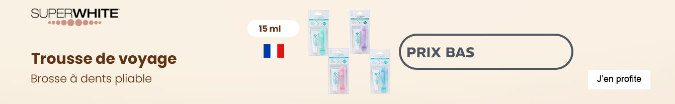 Prix bas Super White trousse de voyage