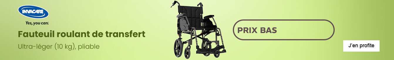 Prix bas Invacare Fauteuil roulant de transfert Action 2 Transit Lite