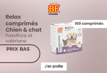 Prix bas BF Petfood Relax comprimé pour chien et chat