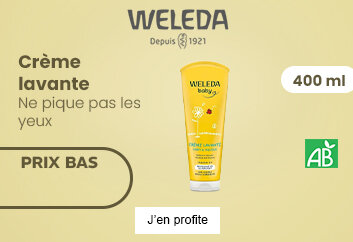 Prix bas crème lavante Calendula bébé Weleda bio