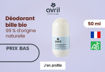 Prix bas déodorant bio Avril