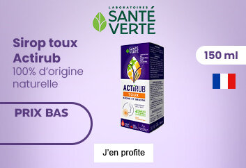 Prix bas Actirub sirop toux
