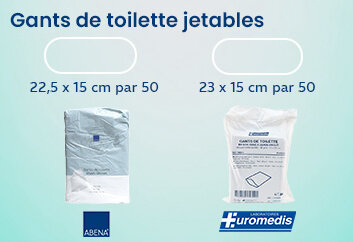 Prix bas Abena Gant de toilette jetable