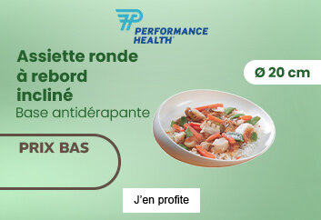 Prix bas Assiette ronde à rebord incliné