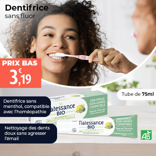 Prix bas Dentifrice sans fluor