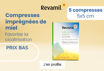 Prix bas Revamil compresses imprégnées de miel
