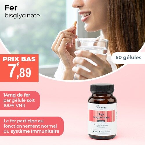Prix bas Vitavea Fer bisglycinate gélules