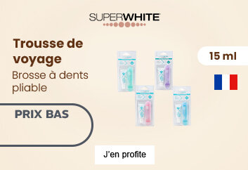Prix bas Super White trousse de voyage