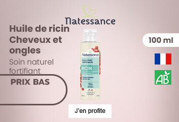 Prix bas Natessance huile de ricin cheveux et ongles