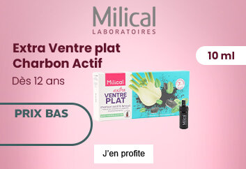 Prix bas Milical ventre plat Charbon actif