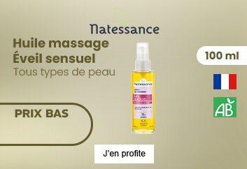 Prix bas Natessance huile de massage éveil sensuel