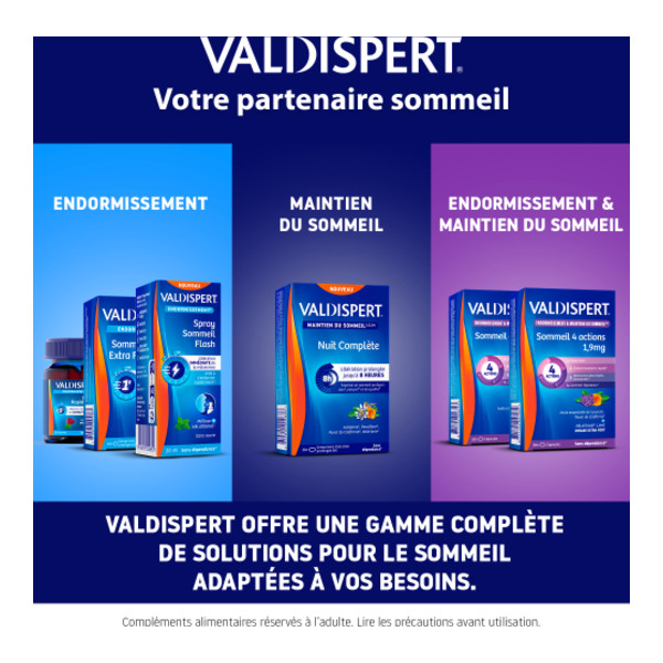 Valdispert Sommeil 4 actions 1 mg capsules