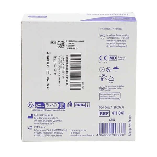 Medicomp compresses non tissées stériles