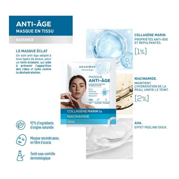 Granions Masque visage anti âge Eclat