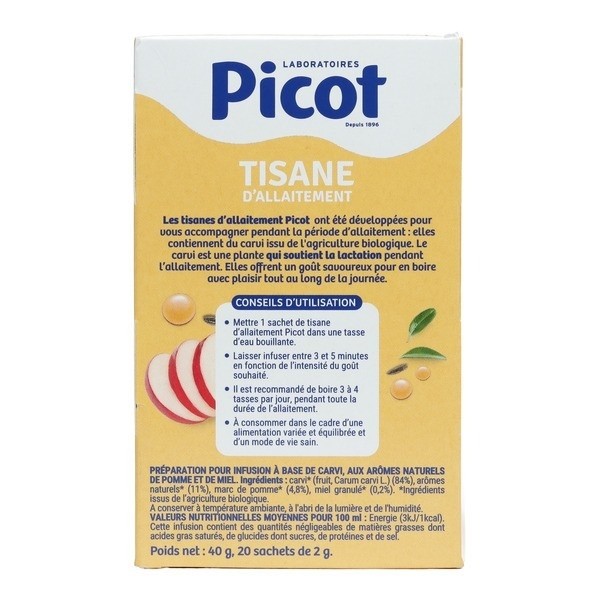 Picot tisane d'allaitement bio sachets