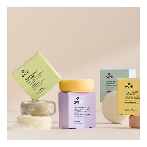 Avril shampooing solide cheveux bouclés bio