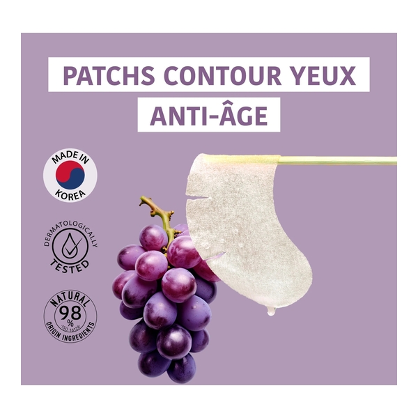 Iroha Nature Patch yeux Anti âge au raisin