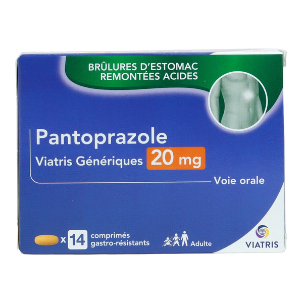Pantoprazole 20 mg comprimé estomac