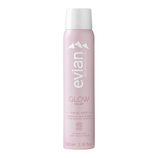 Evian Brumisateur Glow Brume visage Eclat bio
