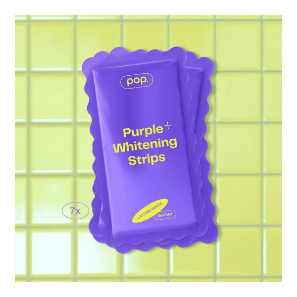 Bandes de blanchiment des dents violettes POP