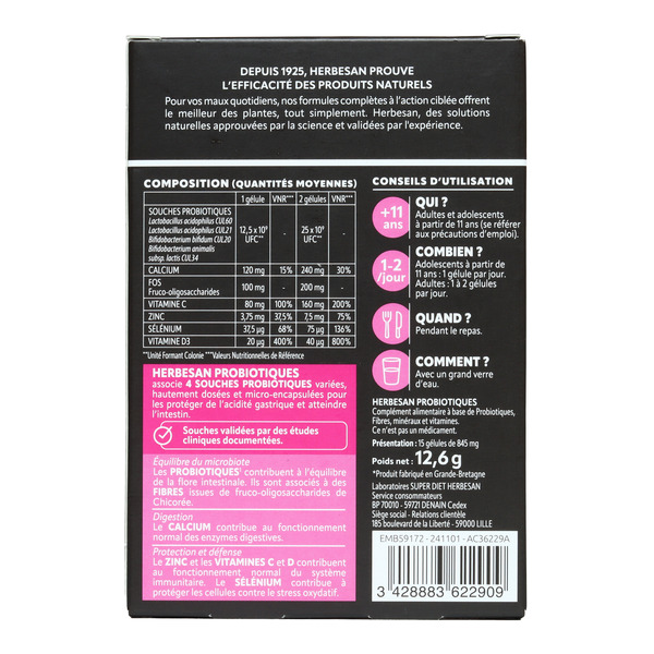 Herbesan Probiotiques gélules