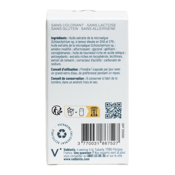 Valbiotis Plus Oméga 3 capsules