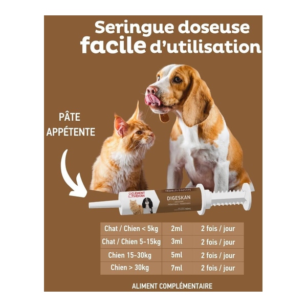 Clément Thékan Digeskan Pâte orale Chat et Chien