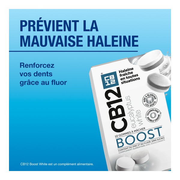 CB12 Boost gommes à mâcher Eucalyptus White