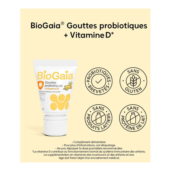 Biogaia Gouttes probiotiques + Vitamine D