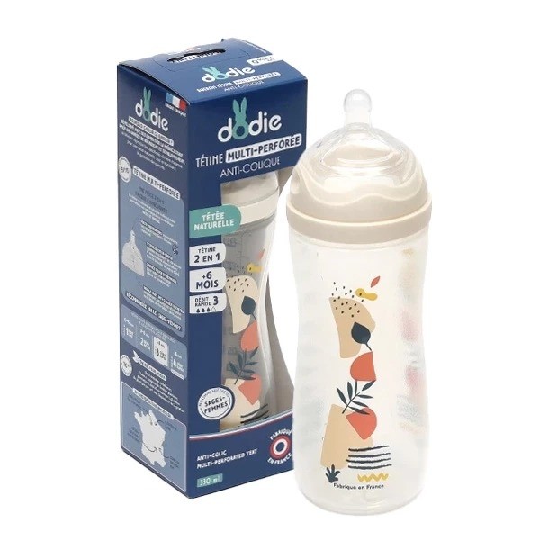 Dodie extra Biberon anti colique tétine multi perforée