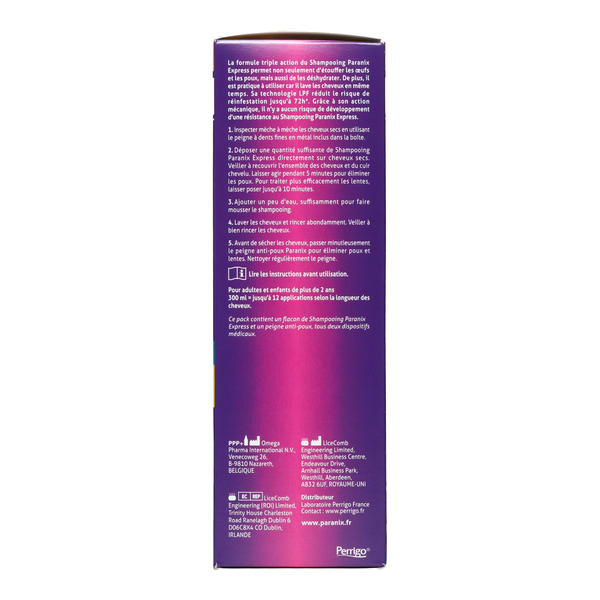 Paranix Express Shampooing anti poux + peigne