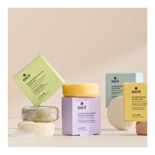 Avril Shampooing solide Nutrition cheveux secs et abîmés Bio