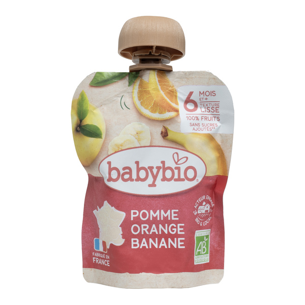 Babybio Gourdes Pomme Orange Banane
