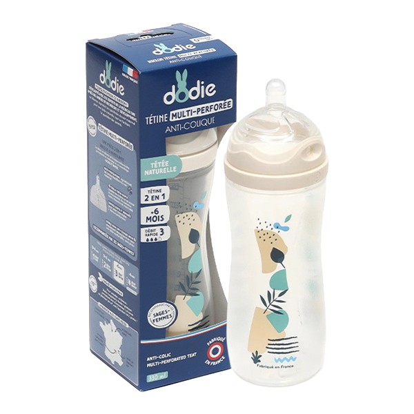 Dodie extra Biberon anti colique tétine multi perforée