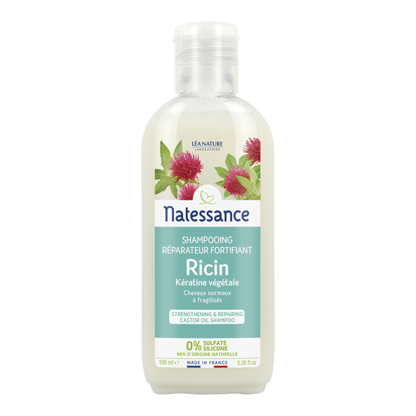 Natessance Shampooing réparateur fortifiant Ricin et kératine végétale