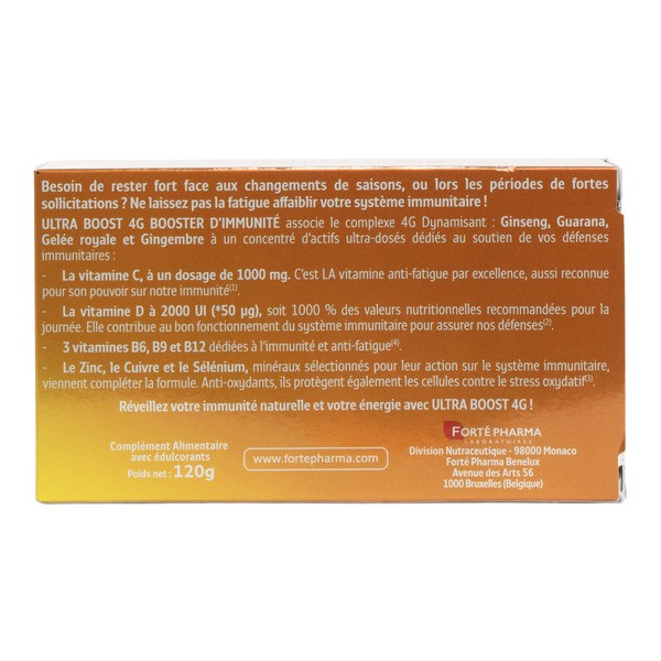Forté Pharma Ultra Boost 4G Booster d'immunité comprimés effervescents