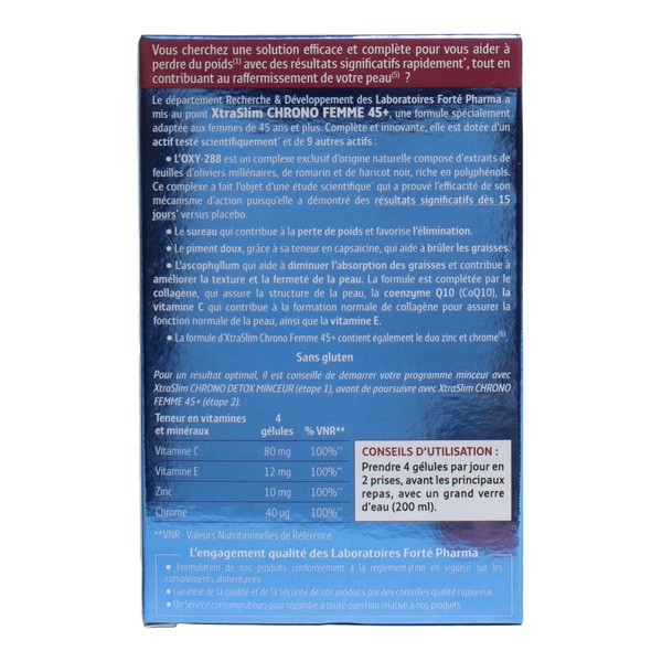 Forté Pharma XtraSlim Chrono Femme 45+ gélules